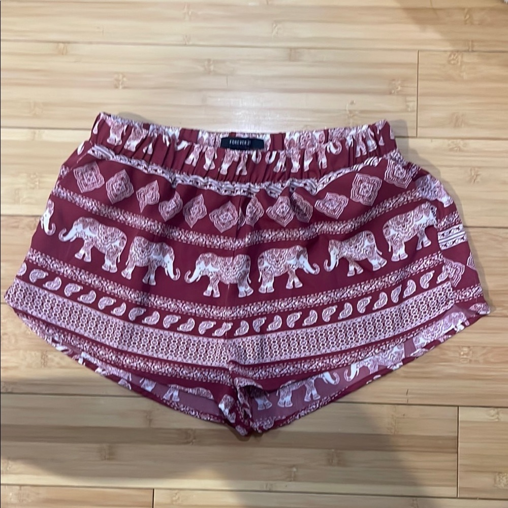 Elephant Print Women's Shorts